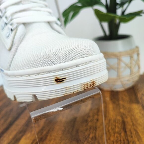 Dr. Martens Women's Combs W White Canvas Ankle Boots Size 6 US - Picture 10 of 14